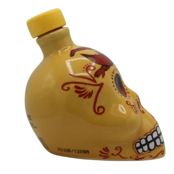 Gold KAH Reposado Hand Painted Sugar Skull Tequila Bottle *Empty Bottle* 50 ml - Picture 6 of 7